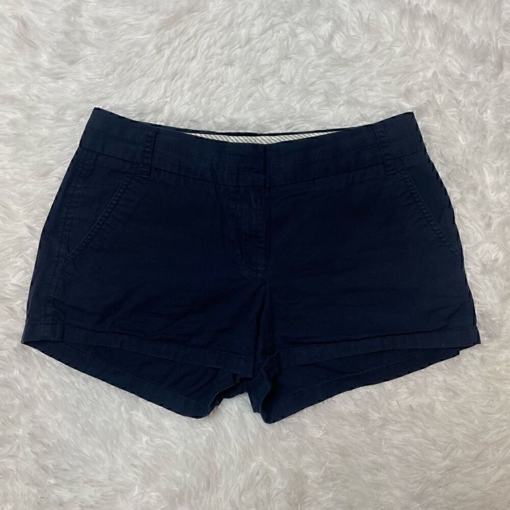 J Crew Shorts Broken-In Chino Set of 2 Black Navy Blue Womens Size 2 Cotton